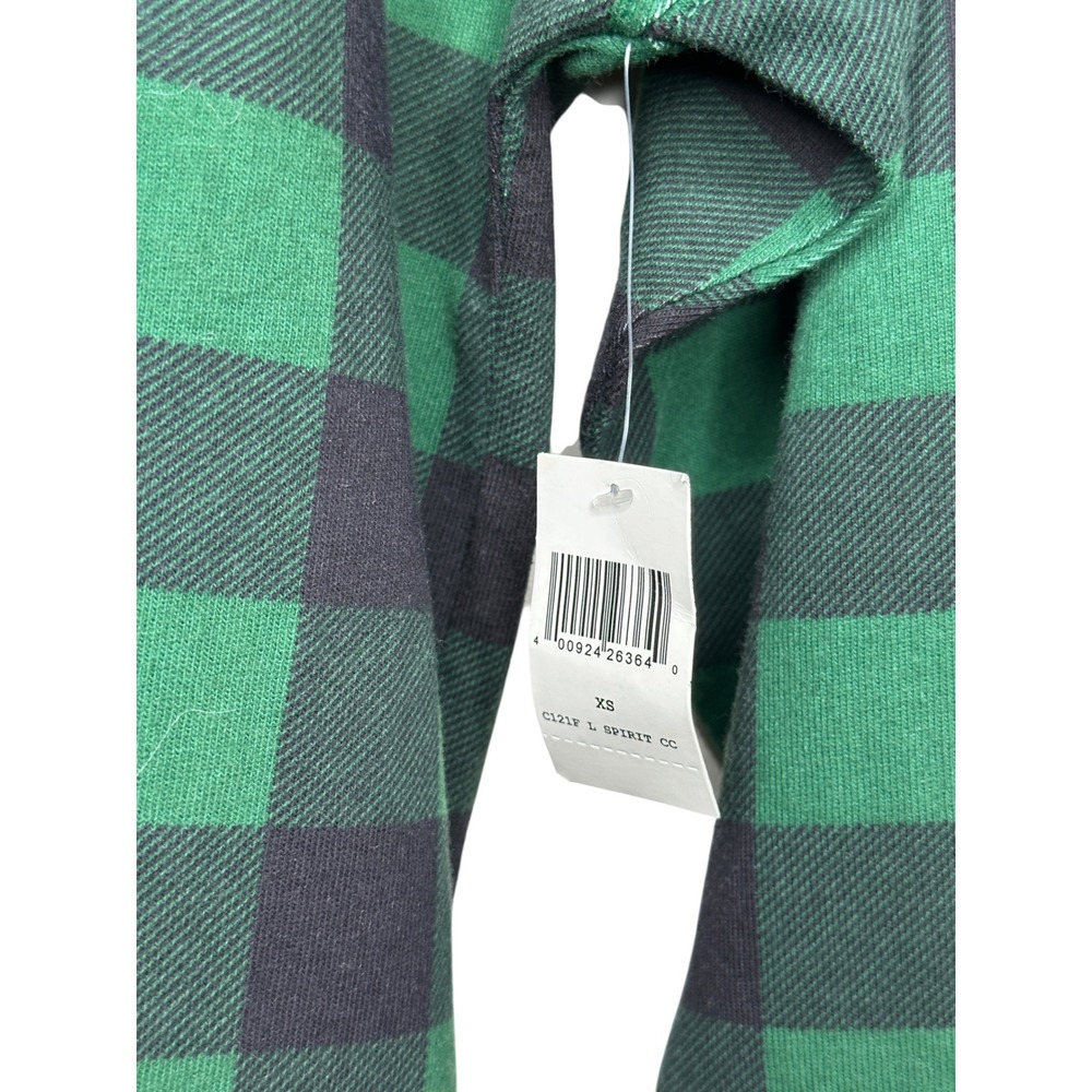 NEW Disney Spirit Jersey XS Green Buffalo Plaid Disneyland Holiday Glitter Shirt - Picture 4 of 8